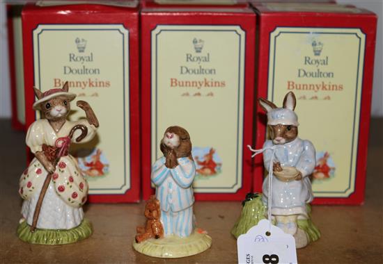 12 boxed Bunnykins figures